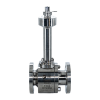 Кран криогенный шаровый фланцевый двусоставной нержавеющий (2PC), AISI304 DN15 (1/2"), (CF8), PN40