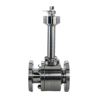 Кран криогенный шаровый фланцевый двусоставной нержавеющий (2PC), AISI304 DN50 (2"), (CF8), PN40