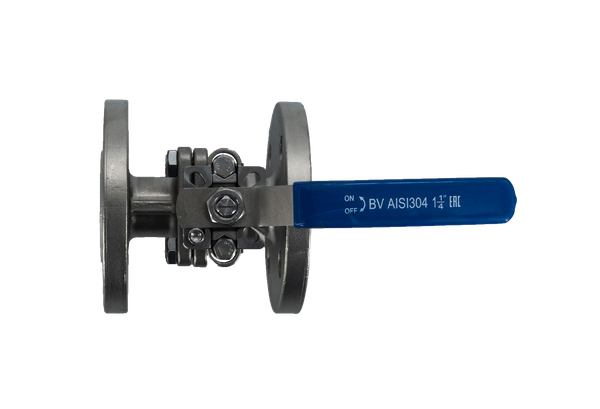 Кран шаровый фланцевый под привод нержавеющий (2PC), AISI304 DN32 (1_1/4"), (CF8), PN40