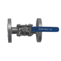 Кран шаровый фланцевый трехсоставной нержавеющий (3PC), AISI316 DN25 (1"), (CF8M), PN16