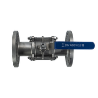 Кран шаровый фланцевый трехсоставной нержавеющий (3PC), AISI316 DN65 (2_1/2"), (CF8M), PN16