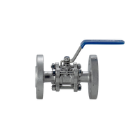 Кран шаровый фланцевый трехсоставной нержавеющий (3PC), AISI304 DN15 (1/2"), (CF8), PN16