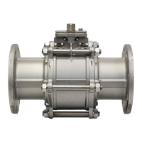 Кран шаровый фланцевый под привод нержавеющий (3PC), AISI304 DN 150 (6"), (CF8), PN16