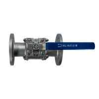 Кран шаровый фланцевый под привод нержавеющий (3PC), AISI304 DN65 (2_1/2"), (CF8), PN16