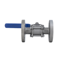 Кран шаровый фланцевый под привод нержавеющий (3PC), AISI316TI DN25 (1"), PN40