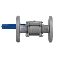 Кран шаровый фланцевый под привод нержавеющий (3PC), AISI316TI DN40 (1_1/2"), PN40