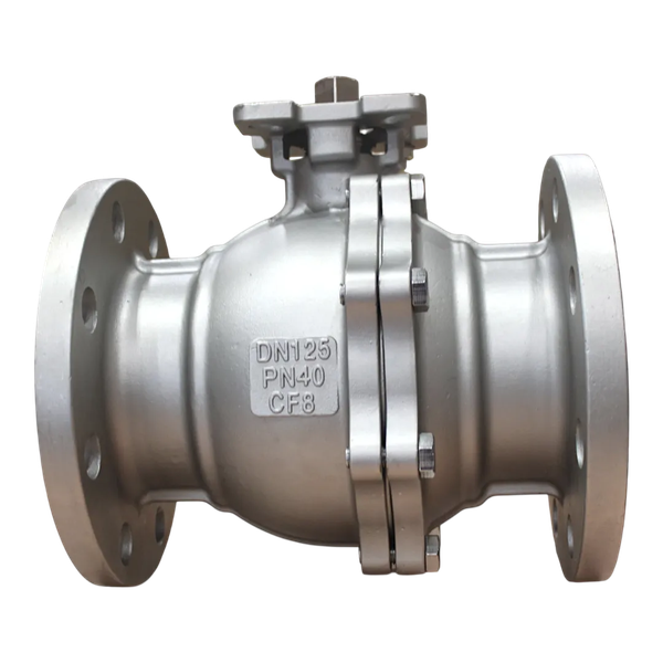 Кран шаровый фланцевый под привод нержавеющий (2PC), AISI304 DN 125 (5"), (CF8), PN40