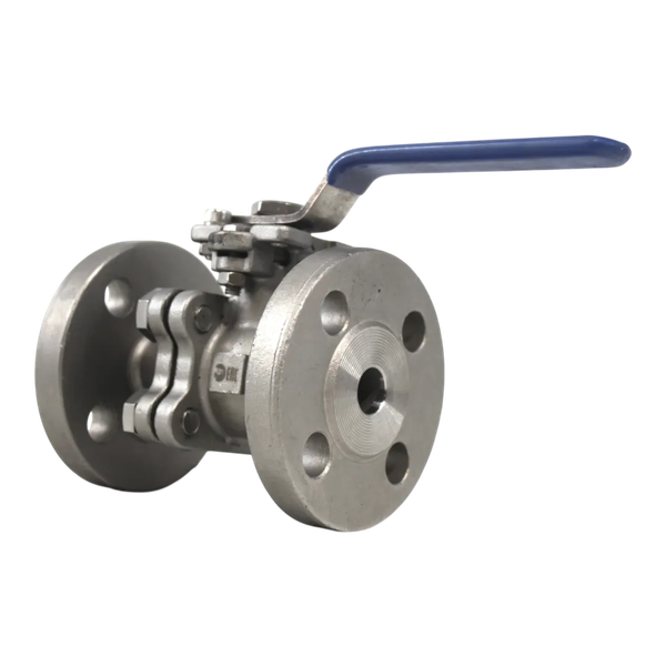 Кран шаровый фланцевый под привод нержавеющий (2PC), AISI304 DN15 (1/2"), (CF8), PN40