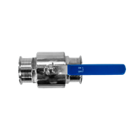 Кран шаровый Clamp DIN32676 нержавеющий, AISI304 DN80 (85мм), (CF8), PN8