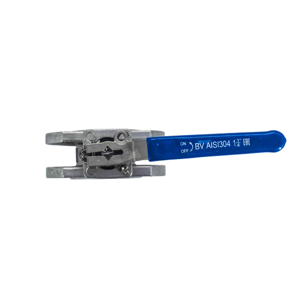 Кран шаровый межфланцевый под привод нержавеющий (1PC), AISI304 DN32 (1_1/4"), (CF8), PN16