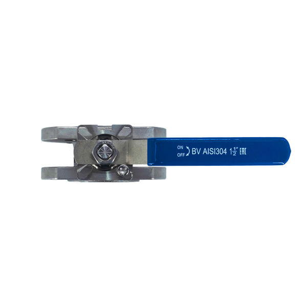 Кран шаровый межфланцевый под привод нержавеющий (1PC), AISI304 DN40 (1_1/2"), (CF8), PN16