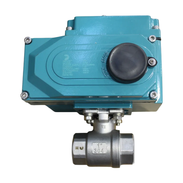 Кран шаровый муфтовый (2PC), AISI304 DN25 (1"), с электроприводом AC 24V (C-03)