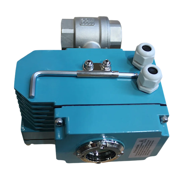 Кран шаровый муфтовый (2PC), AISI304 DN32 (1_1/4"), с электроприводом DC 24V (C-05)
