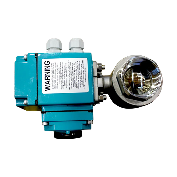 Кран шаровый муфтовый (2PC), AISI304 DN50 (2"), (CF8), с электроприводом DC24V (C-05)
