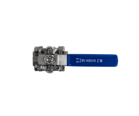 Кран шаровый муфтовый под привод нержавеющий (3PC), AISI316 DN20 (3/4"), (CF8M), PN64