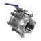 Кран шаровый муфтовый под привод нержавеющий (3PC), AISI316 DN100 (4"), (CF8M), PN25