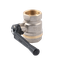 Кран шаровый муфтовый двусоставной латунный никелированный (2PC), DN25 (1"), PN40, ручка-рычаг