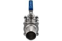 Кран шаровый приварной трехсоставной нержавеющий (3PC), AISI304 DN65 (2_1/2"), (CF8), PN25