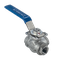 Кран шаровый трехходовой (L-тип) нержавеющий, AISI316 DN15 (1/2"), (CF8M), PN64