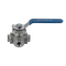 Кран шаровый трехходовой (T-тип) нержавеющий, AISI316 DN 8 (1/4"), (CF8M), PN40