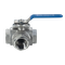 Кран шаровый трехходовой (T-тип) нержавеющий, AISI304 DN50 (2"), (CF8), PN40