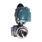 Кран шаровый трёхходовой L-тип, AISI304 DN32 (1_1/4"), с двухсторонним пневмоприводом AT52D