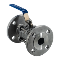 Кран шаровый фланцевый трехсоставной нержавеющий (3PC), AISI304 DN32 (1_1/4"), (CF8), PN40