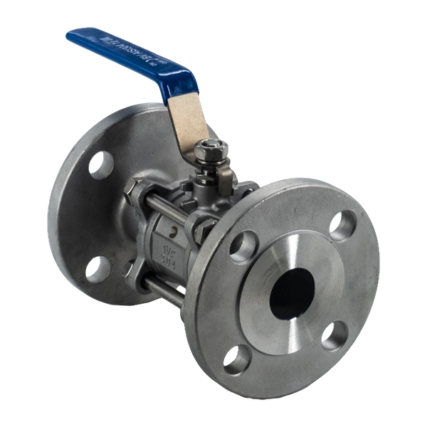 Кран шаровый фланцевый трехсоставной нержавеющий (3PC), AISI304 DN32 (1_1/4"), (CF8), PN40