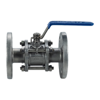 Кран шаровый фланцевый под привод нержавеющий (3PC), AISI304 DN32 (1_1/4"), (CF8), PN40