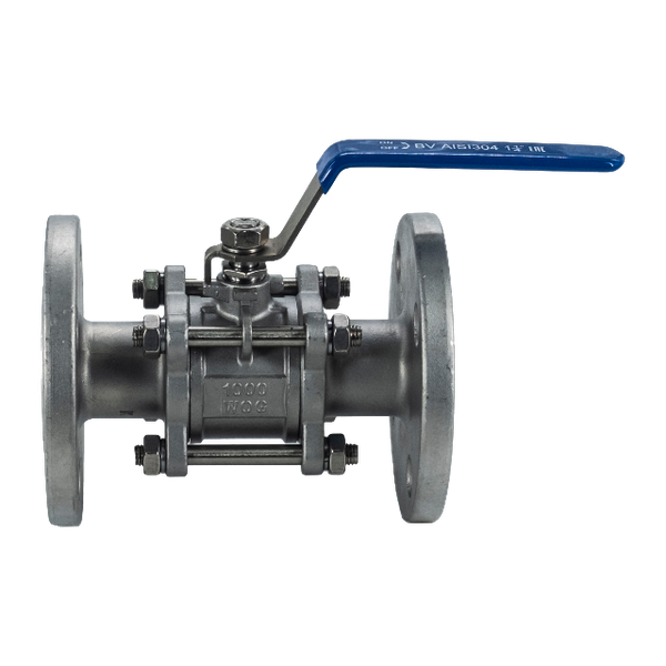 Кран шаровый фланцевый под привод нержавеющий (3PC), AISI304 DN32 (1_1/4"), (CF8), PN40