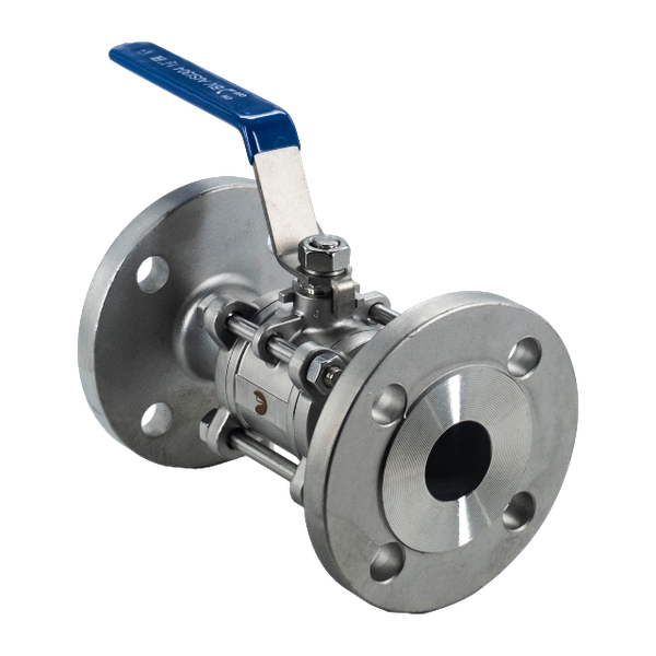 Кран шаровый фланцевый трехсоставной нержавеющий (3PC), AISI304 DN40 (1_1/2"), (CF8), PN40