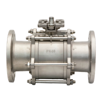 Кран шаровый фланцевый под привод нержавеющий (3PC), AISI316TI DN 125 (5"), PN40