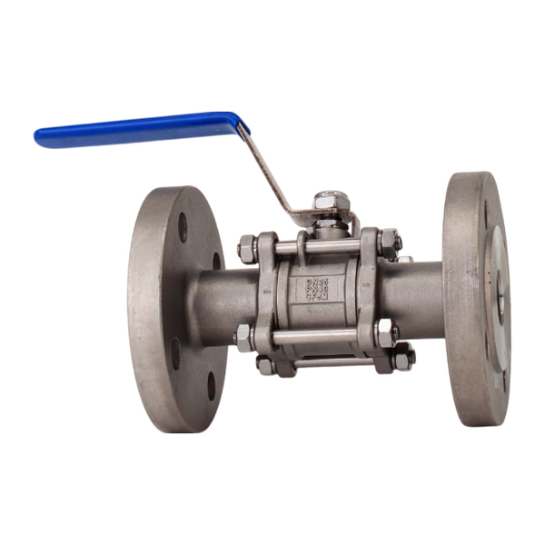 Кран шаровый фланцевый трехсоставной нержавеющий (3PC), AISI304 DN25 (1"), (CF8), PN40