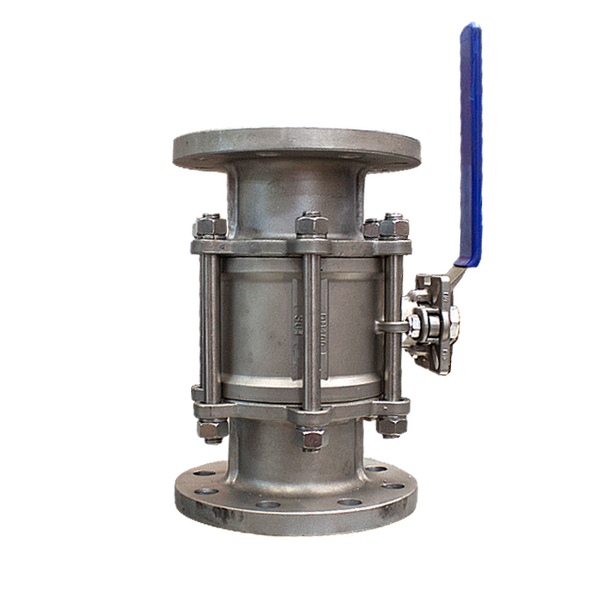 Кран шаровый фланцевый под привод нержавеющий (3PC), AISI304 DN100 (4"), (CF8), PN40