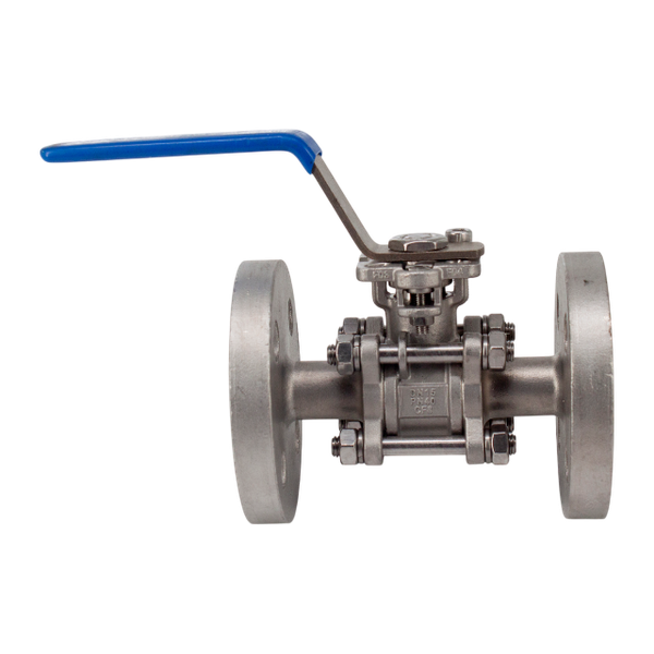 Кран шаровый фланцевый под привод нержавеющий (3PC), AISI304 DN15 (1/2"), (CF8), PN40