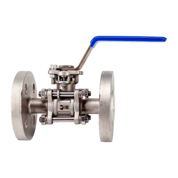 Кран шаровый фланцевый под привод нержавеющий (3PC), AISI304 DN15 (1/2"), (CF8), PN40