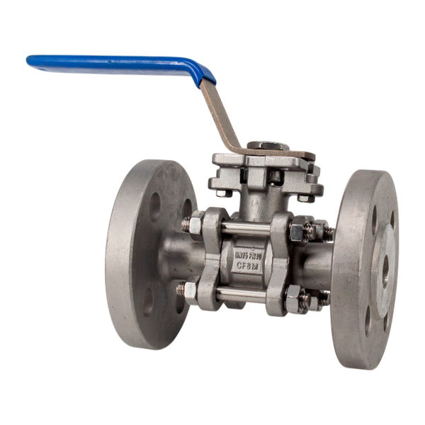 Кран шаровый фланцевый под привод нержавеющий (3PC), AISI316TI DN15 (1/2"), PN40