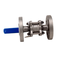 Кран шаровый фланцевый под привод нержавеющий (3PC), AISI316TI DN15 (1/2"), PN40