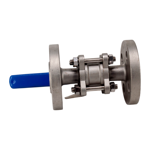 Кран шаровый фланцевый под привод нержавеющий (3PC), AISI316TI DN15 (1/2"), PN40