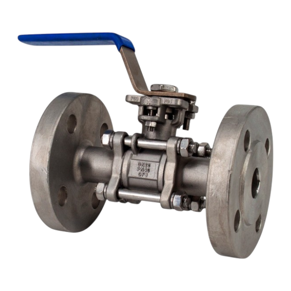 Кран шаровый фланцевый под привод нержавеющий (3PC), AISI316TI DN20 (3/4"), PN40