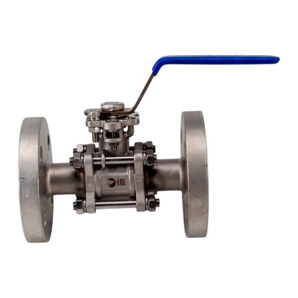 Кран шаровый фланцевый под привод нержавеющий (3PC), AISI316TI DN20 (3/4"), PN40