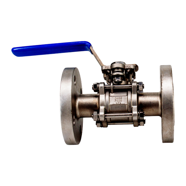 Кран шаровый фланцевый под привод нержавеющий (3PC), AISI304 DN25 (1"), (CF8), PN40