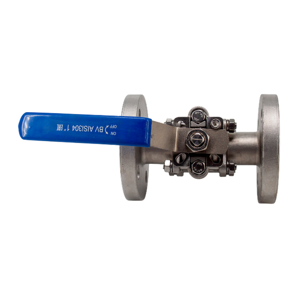 Кран шаровый фланцевый под привод нержавеющий (3PC), AISI304 DN25 (1"), (CF8), PN40