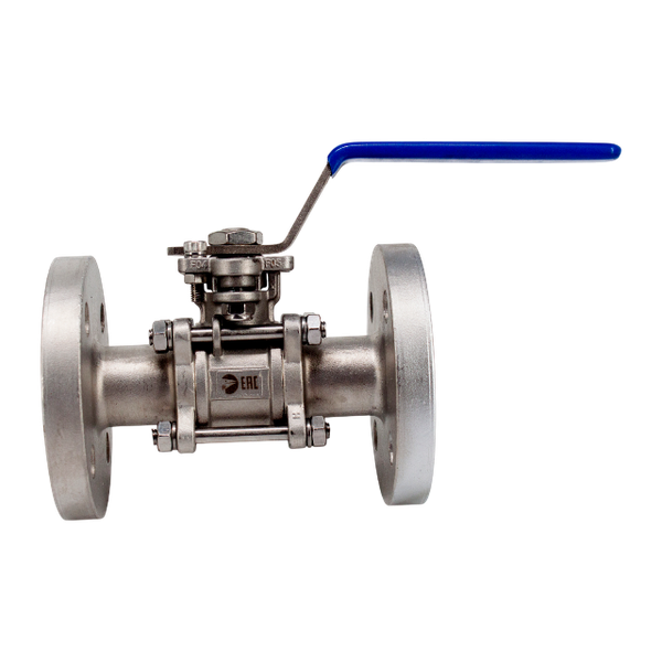 Кран шаровый фланцевый под привод нержавеющий (3PC), AISI304 DN25 (1"), (CF8), PN40