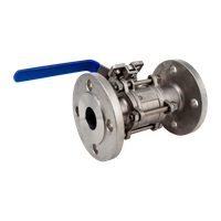Кран шаровый фланцевый под привод нержавеющий (3PC), AISI304 DN40 (1_1/2"), (CF8), PN40