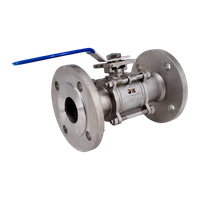 Кран шаровый фланцевый под привод нержавеющий (3PC), AISI304 DN50 (2"), (CF8), PN16
