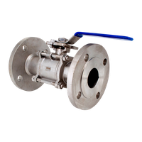 Кран шаровый фланцевый под привод нержавеющий (3PC), AISI304 DN50 (2"), (CF8), PN16