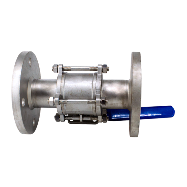 Кран шаровый фланцевый под привод нержавеющий (3PC), AISI304 DN50 (2"), (CF8), PN16