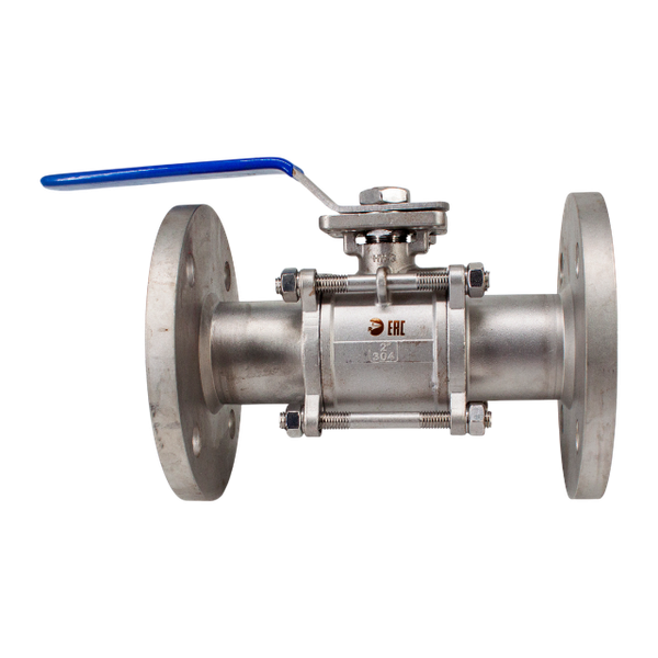 Кран шаровый фланцевый под привод нержавеющий (3PC), AISI304 DN50 (2"), (CF8), PN40