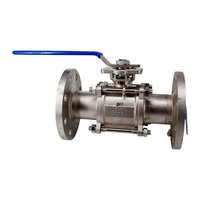 Кран шаровый фланцевый под привод нержавеющий (3PC), AISI304 DN65 (2_1/2"), (CF8), PN40